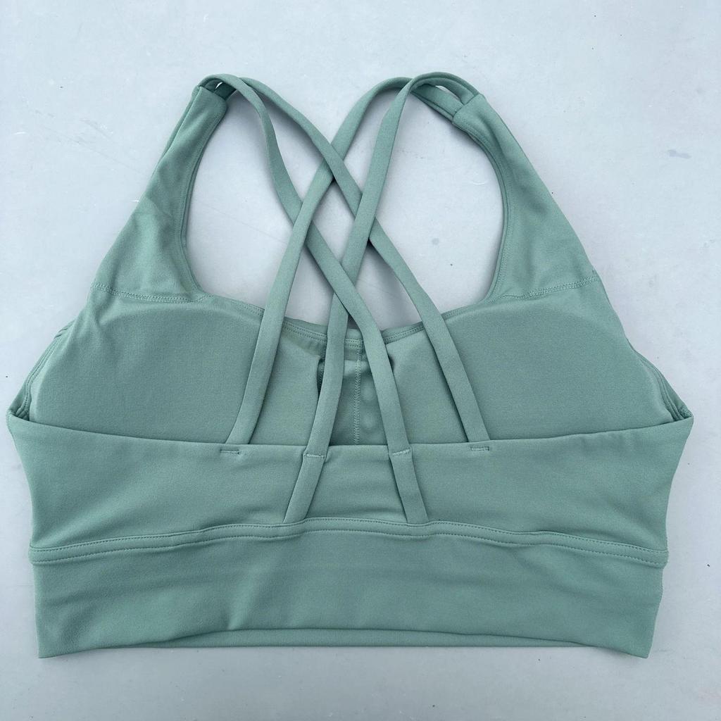 Women's Shockproof Multi-Strap Sports Bra with Chest Pad