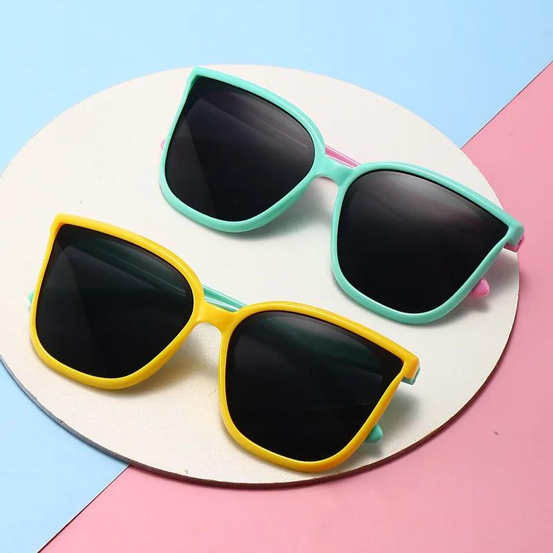 Classic Square Frame Sunglasses UV400 Protection Fashion Trend Computer Goggles for Kids Shades Eyewear