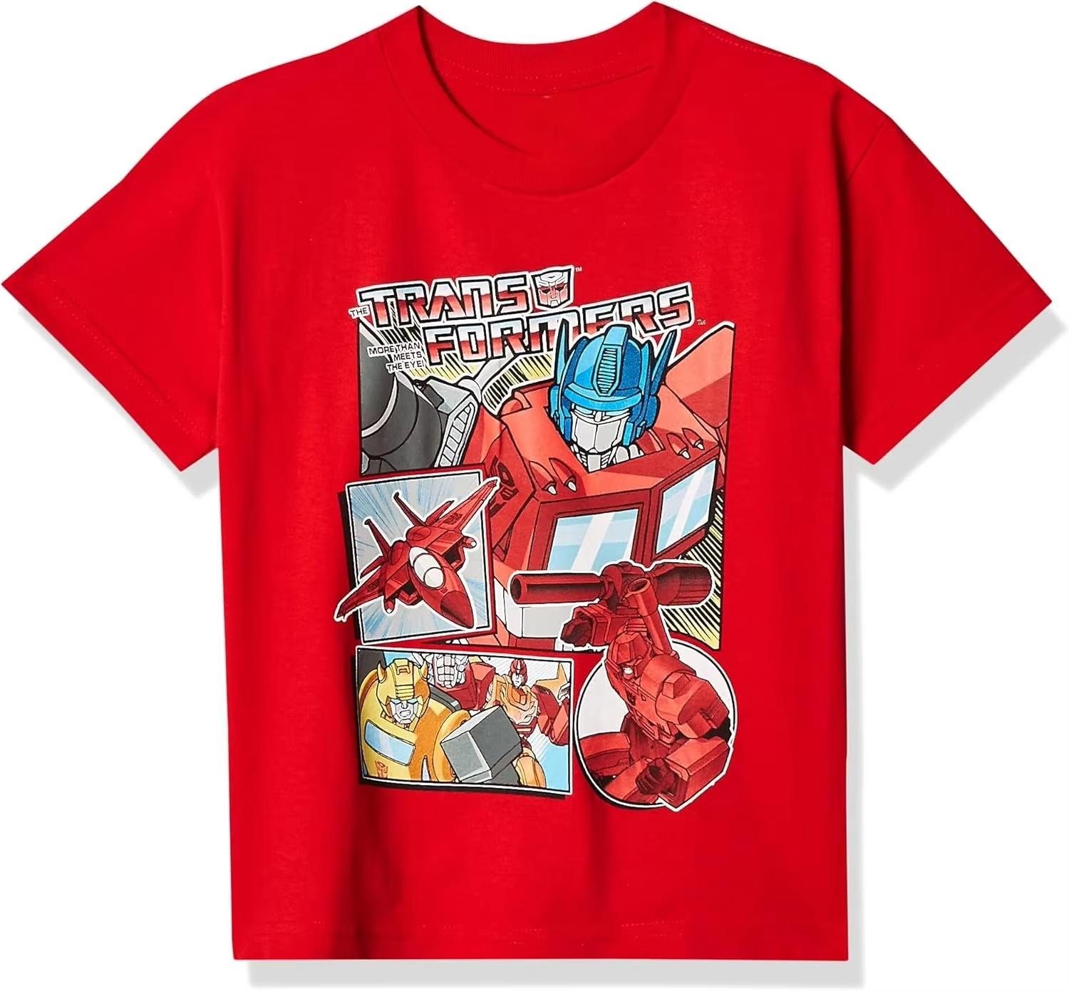

2026 new Summer Hasbro Licensed Transformers Optimus Prime Cotton Print Tshirt Bumblebee G1 Starscream Optimus Prime Fashion S