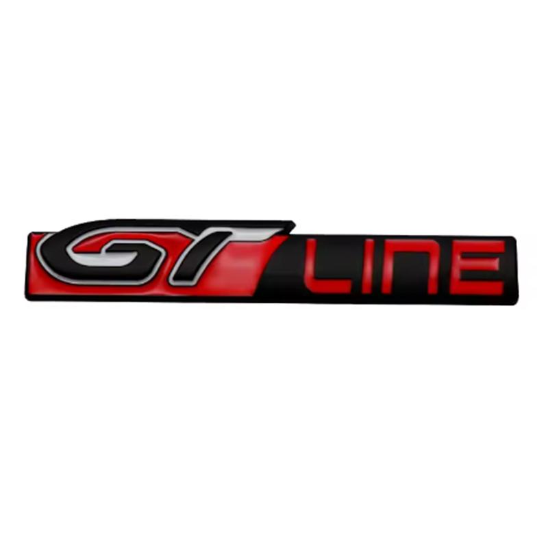 UHHA5 Car Fender Metal Sticker Rear Trunk Badge Emblem For Peugeot GTI GT GTline GT RCZ 406 405 205 3008 206 208 408 508 407 107 307