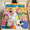 Family Guy Poster Printed Flannel Blanket, soft throw for bedroom sofa, washable, fan merchandise, great gift.