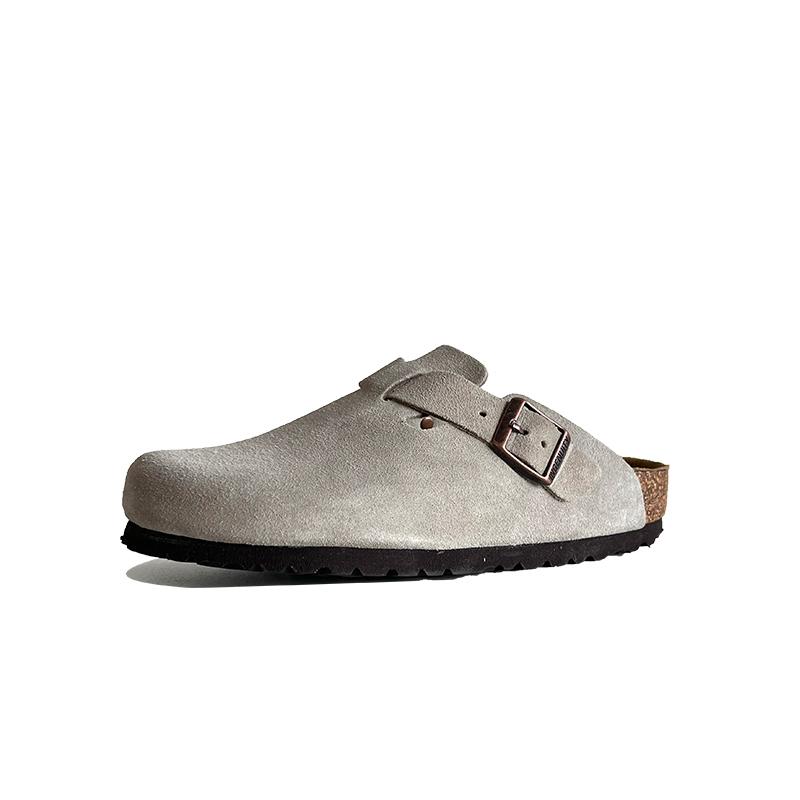 

Fashion Muxinfei Genuine Leather Boken Slippers] New Soft Bottom Boken Slippers for Men and Women, Outerwear Boken Half Drag 35