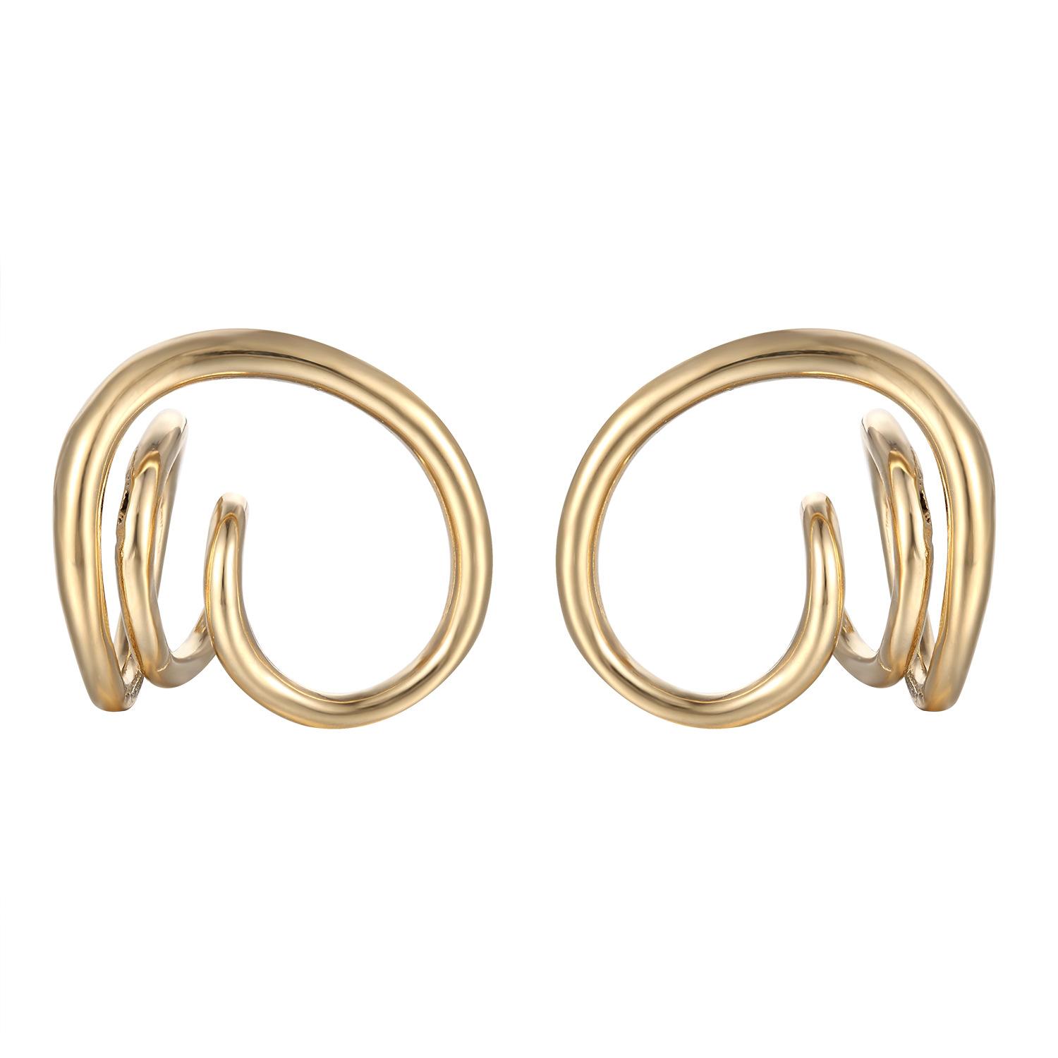 

Cold Wind Ears + Simple Design Ear Buckle Binaural Ring Women S New Dongdaemun Earrings Irregular Studs Premium