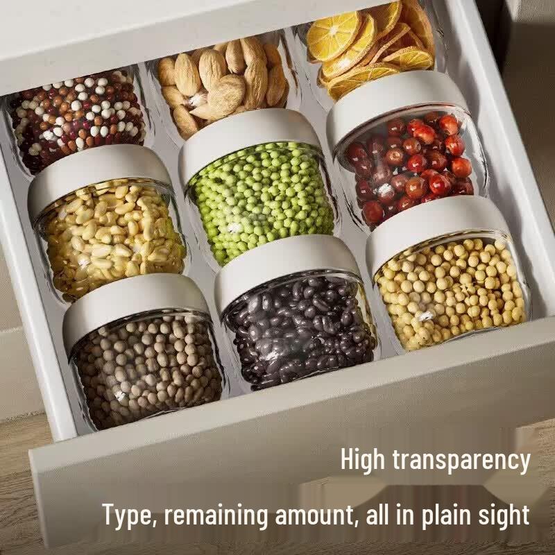 Sealed Glass Food Storage Jars, 4-Pack