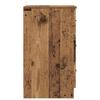 Nightstand with Drawers Rustic Wood Look 38 x 38 x 66 cm Engineered Wood