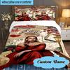 Custom Name Love Music Adele Bedding Set 3pcs, Bedding Set Including 1pc Duvet Cover And 2pcs Pillowcases for Bedroom, Dormitory Gift