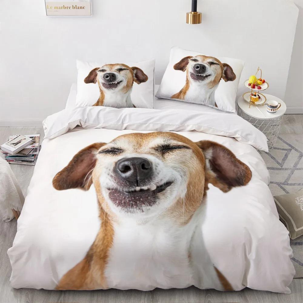 Comforter 3D Bedding Sets Pets Dog Cute King Queen Dalmatian Dogs Comforter