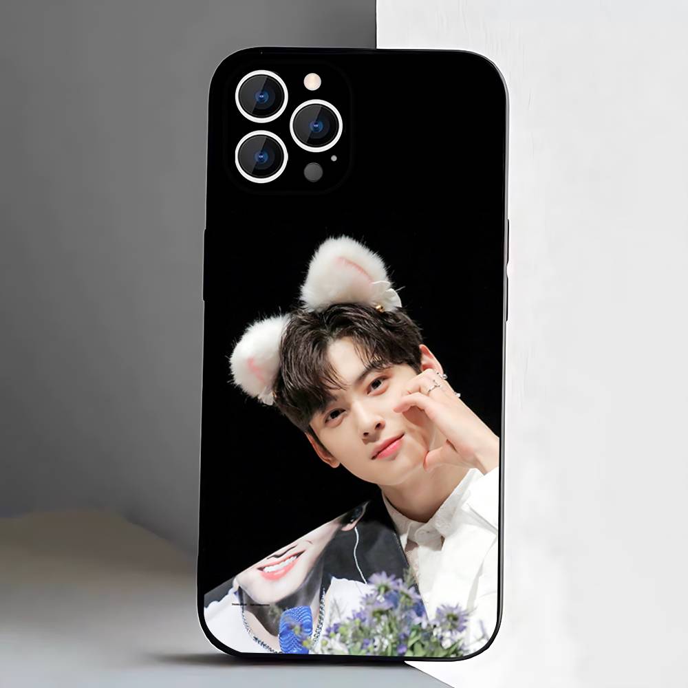 Cha E-EunWoo Phone Case For iPhone 17,16,15,14,13,12,11,Pro,XS,Max,XR,Plus,E,SE4,Mini Black Soft Cover