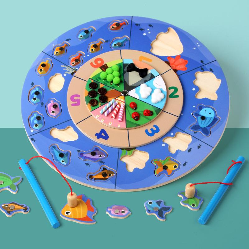 Toddler Magnetic Fishing Game Montessori Parish Toy Number Cognition Fine Motor Training Sensory Toy Baby Education Creative Toy
