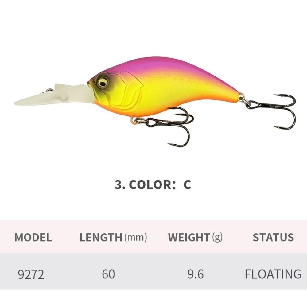 60mm Crankbait Fishing Lure Saltwater Swimbait Fishing Tackle  for Freshwater Saltwater Fishing
