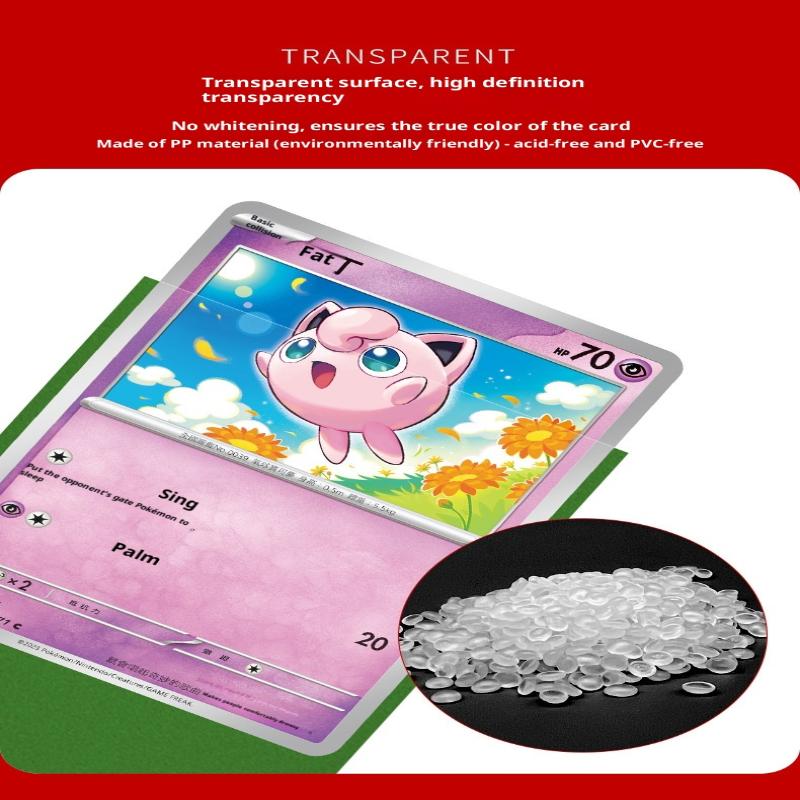 100 ks prémiových obalů na karty Matné obaly na karty Kompatibilní s Mtg Pokemon Trading Cards a Sport Standardní velikost deskové hry