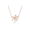 Hyperbel Bogen Kleiner Zirkonia Halskette Damen Roségold 5656741