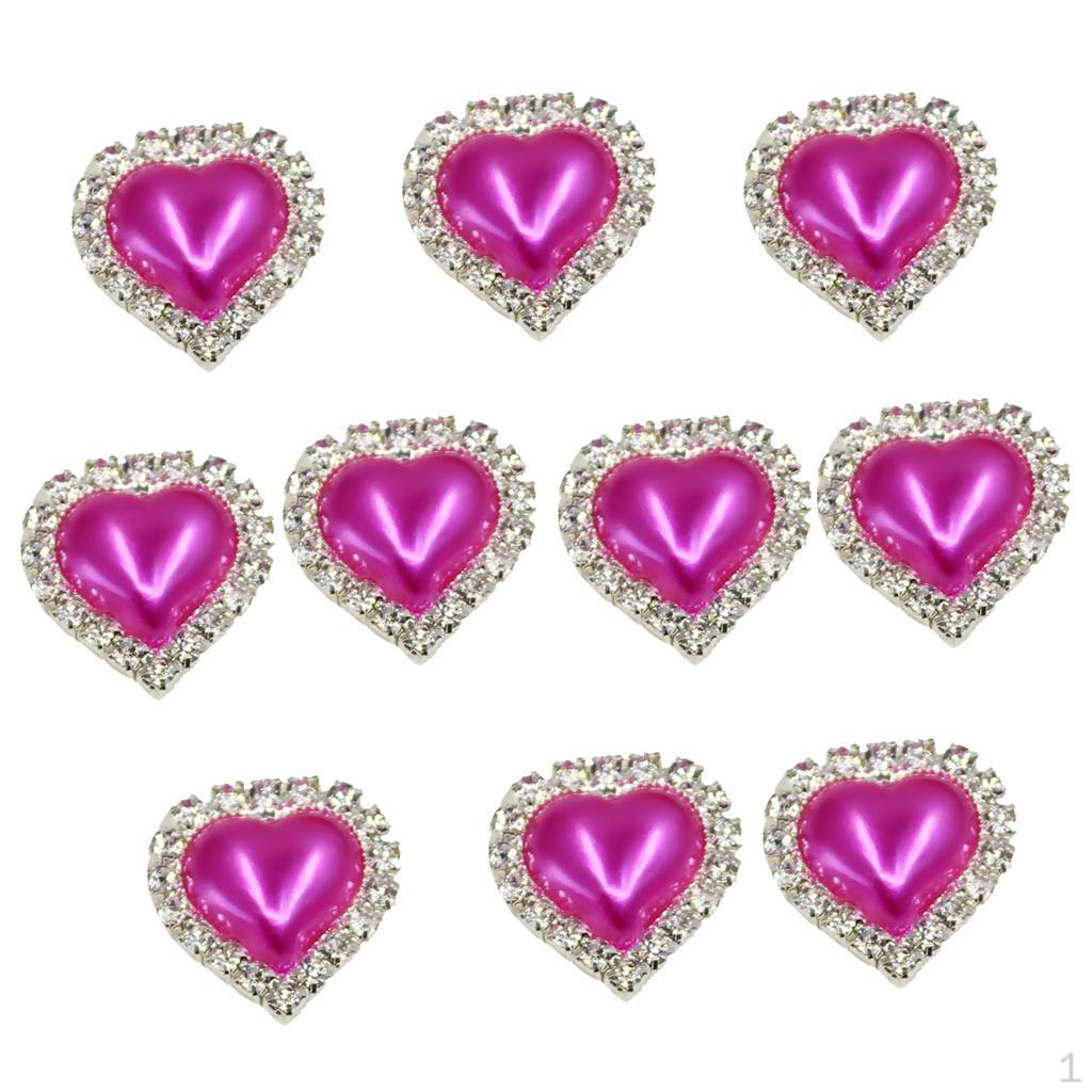 10 плоских пуговиц Свадебное украшение Швейное рукоделие Rose Red