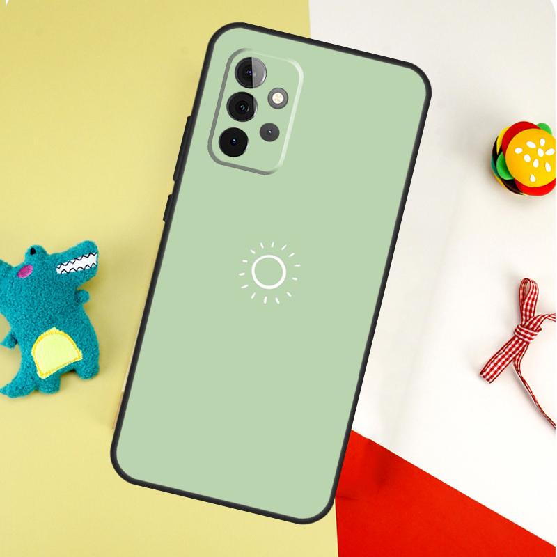 green aesthetic For Samsung Galaxy A54 A34 A14 A55 A35 A15 A53 A33 A13 A05 A06 A16 A22 A32 A52 Phone Case
