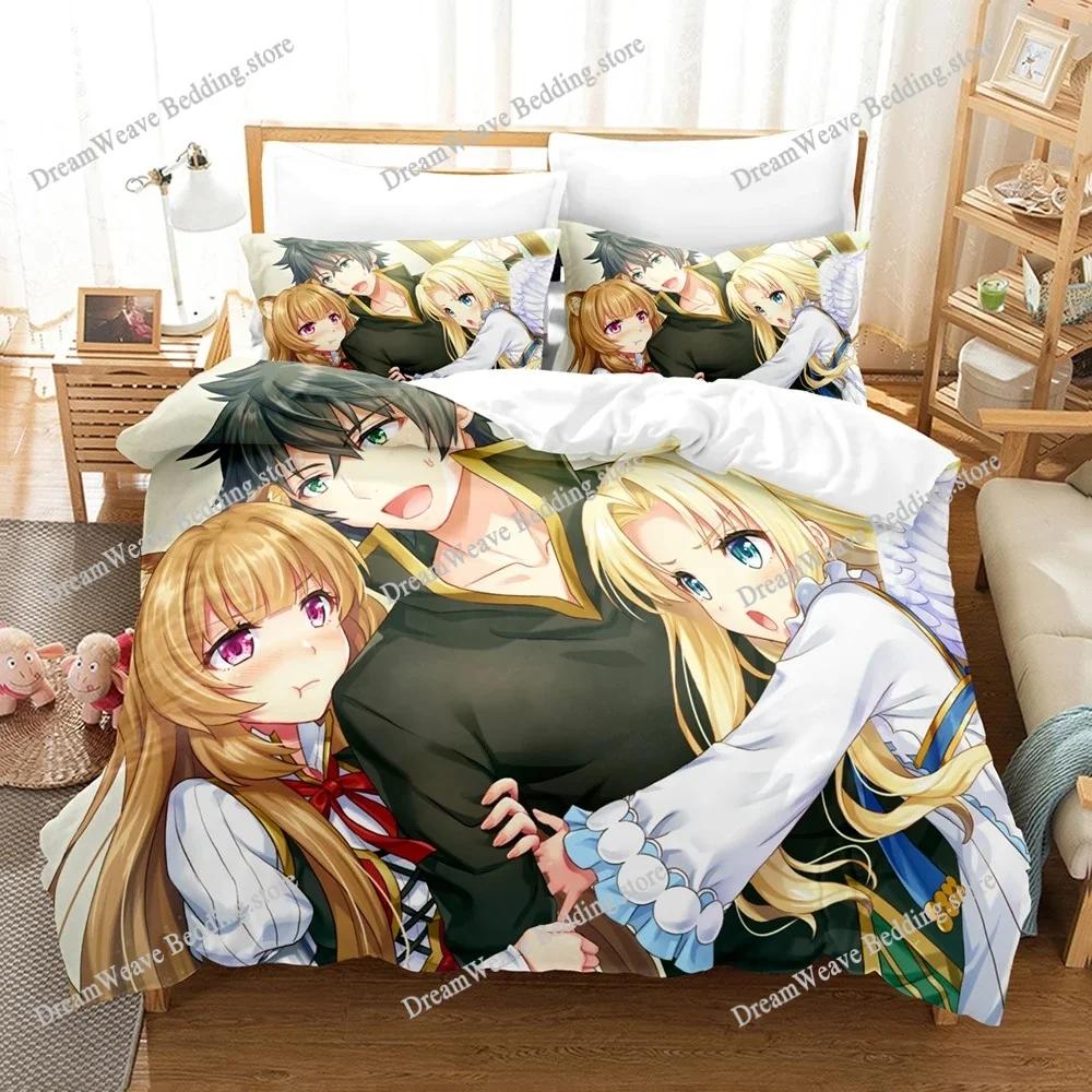 New Anime The Rising of The Shield Hero Bedding Sets Duvet Cover Set with Pillowcase Twin Full Queen King Bedclothes Bed Linen74