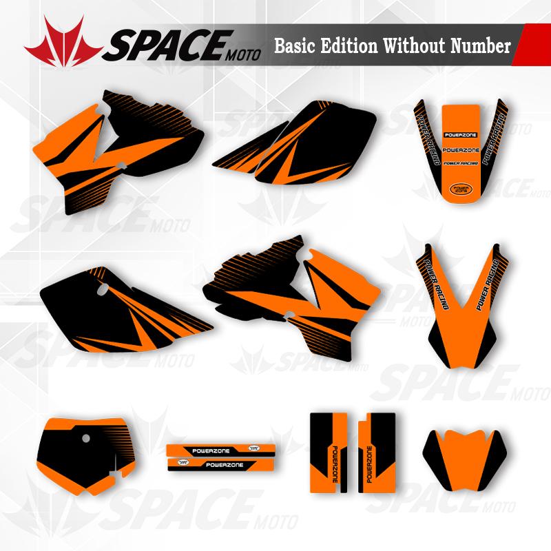SPACE MOTO Графические наклейки на фон Мотоцикл Для KTM 02-08 SX50 No Number
