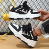 Fashion Platform Sneakers Women Chunky Shoes PU Leather Casual Shoes Ins Board Shoes Lace-up Outdoor Walking Footwear