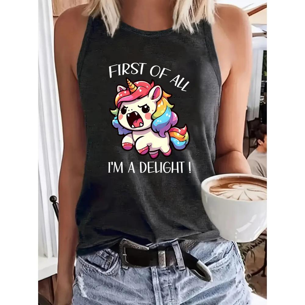Women s summer sleeveless vest, fun casual top S