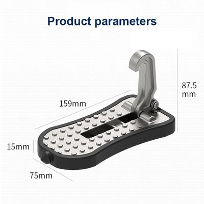 Universal Car Door Step Pedal Foldable Car Rooftop Luggage Ladder Hook Foot Pegs Door Step Safety Hammer Door Step Car Accsesory