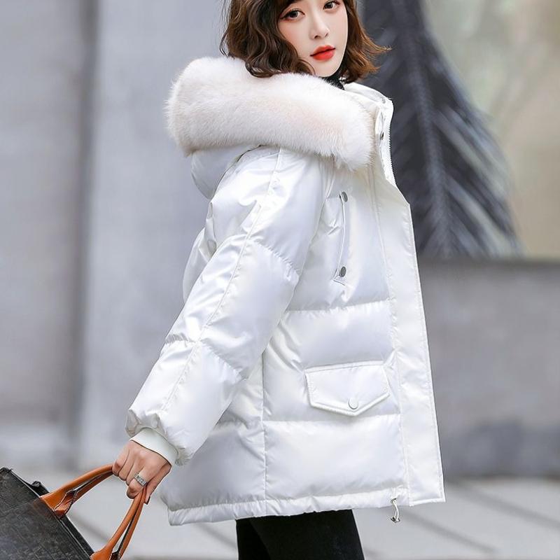 Winner Down Padded Jacket Women's Short Korean Fashion Glossy Padded Jacket Loose Warm Jacket