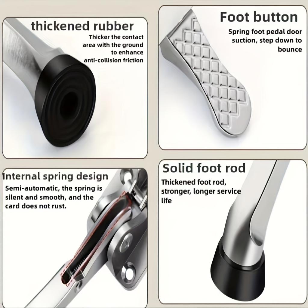 Kick-Proof Door Stopper Suitable For Door Bottom, Heavy-Duty Design For Indoor/Outdoor Commercial Use. Door Wedge,Anti-Pinch Door Stopper