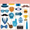 Fathers Day Party Decorations With Paper Photo Props For Event And Celebration