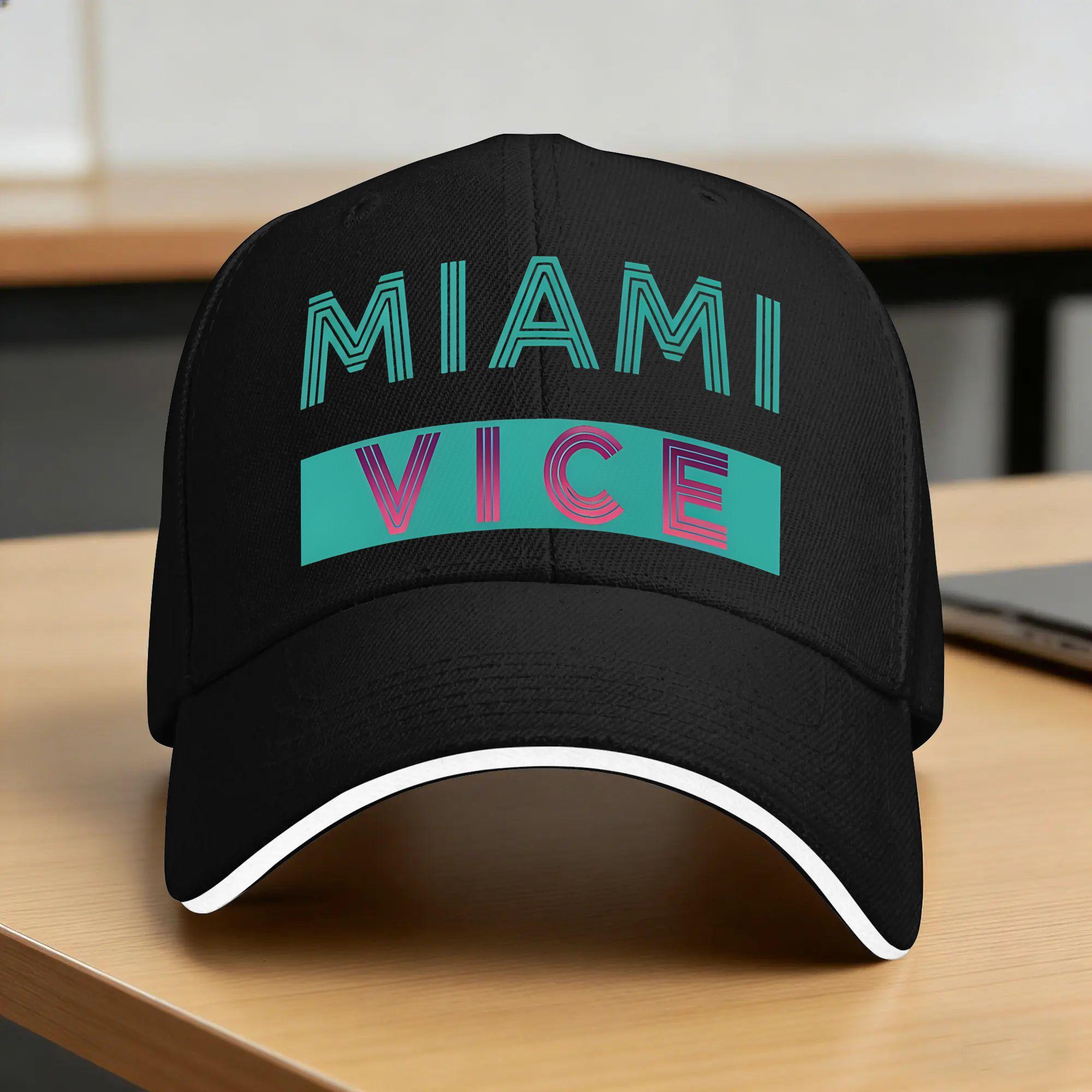 Yiran Dayang Hat Women's Miami Vice Logo Casual Baseball Cap Kpop Rock Trucker Hat Summer Dropshipping Men Adult Vintage Baseball Caps Cm