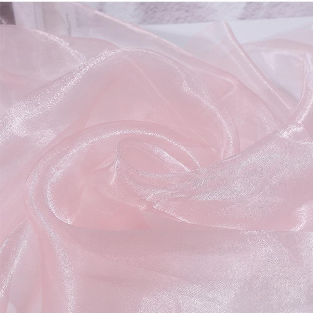 100X150cm Organza Mesh Fabric Colorful Lightweight Sheer Organza Fabric Glossy Smooth Tulle Gauze Fabric