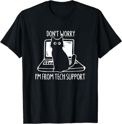 Ik Ben Van Tech Support Kat Op Computer Maak Je Geen Zorgen Unisex T-shirt Unisex T-shirt
