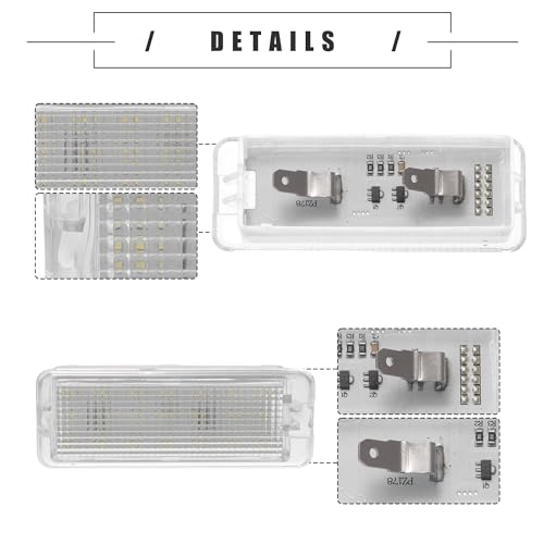 Motoforti LED License Plate Light, LED License Plate Light Tag Lamp for Rover 200 1995-1999, Made of Plastic, No. AFU4091, Clear