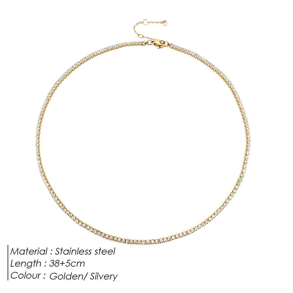 St. Delan European & American Fashion Zircon Tennis Necklace