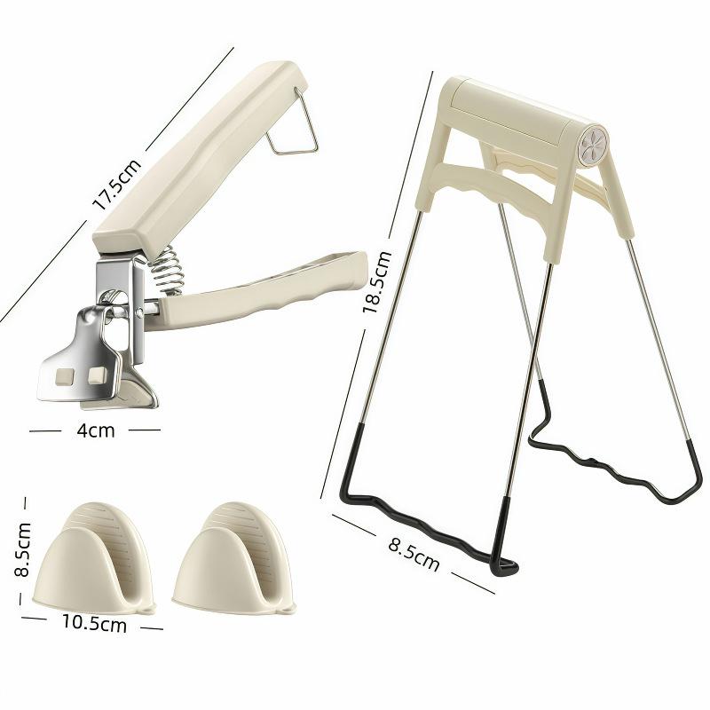 Stainless Steel Heat-Resistant Bowl and Plate Lifting Tongs Set