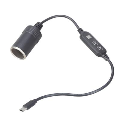 Adjustable Voltages USB C To 5V9V12V15V24V Car Power Adapter Cable With Digital Screen For Home Outdoor Car Devices