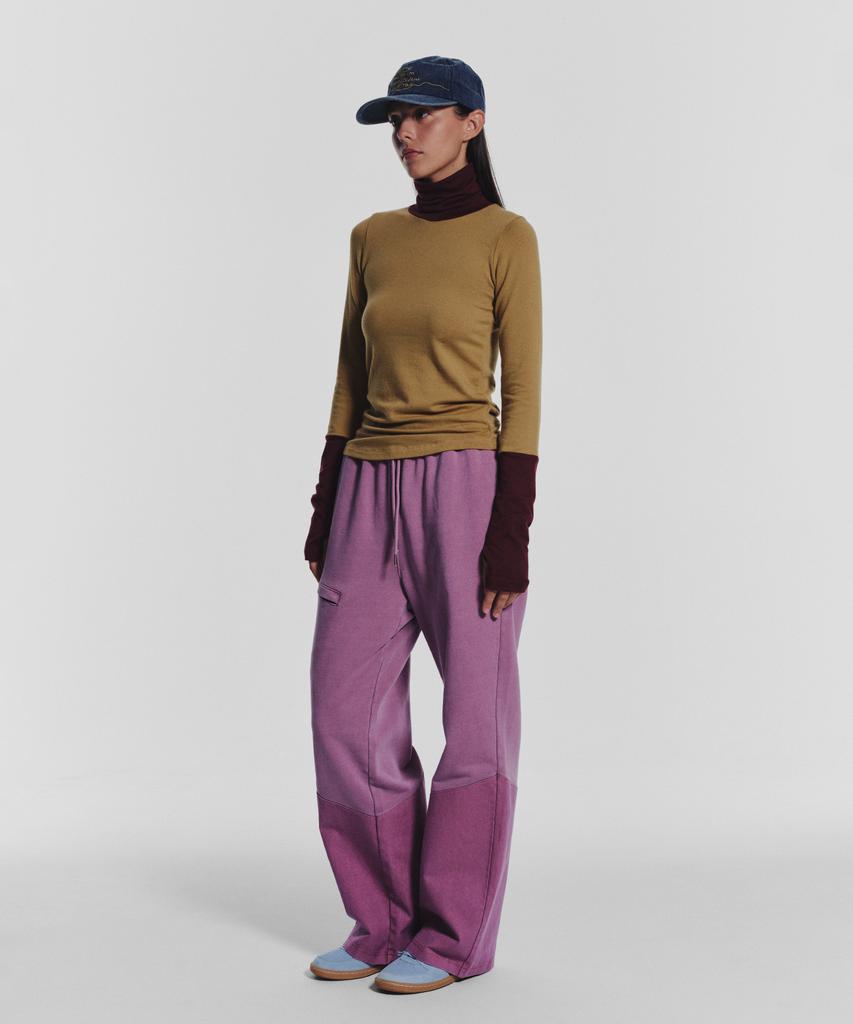 Minasu Track Warmer Color Turtleneck T Shirt_Mustard