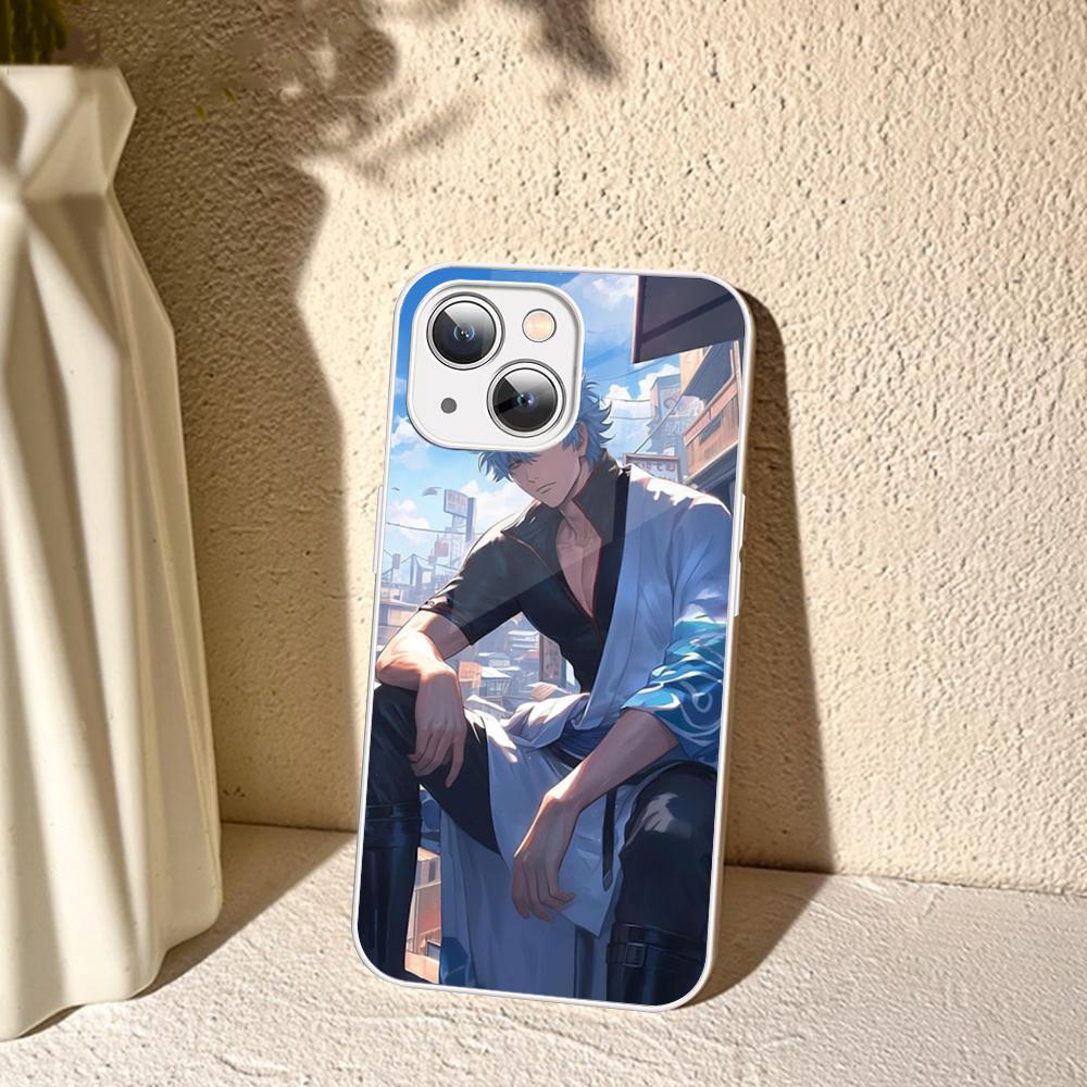 Animation G-Gintama Phone Case For IPhone 14 13 12 Mini 11 Pro XS Max X XR 14 Plus Tempered Glass Cover