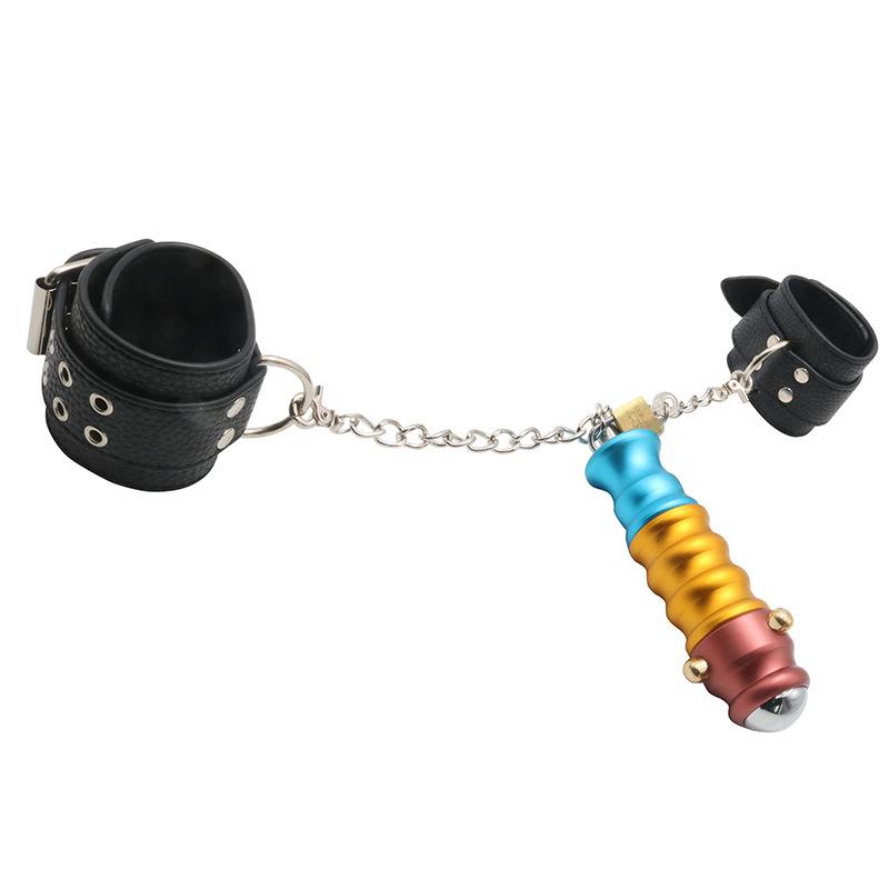Metal Butt Plug Lock Sexy Bracelet One-Piece Set Sex Toys Sex Tools SM Adult Male and Female Training Anus Toy