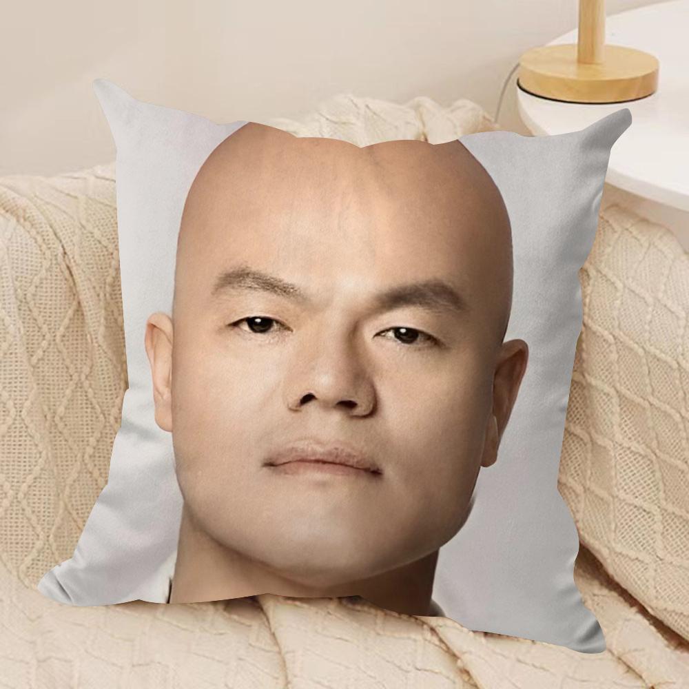 J-JYP Meme Cushion Cover Soft Plush Fabric Double-Sided Printed Sofa Cushion Cover for All Seasons Home Decor Gift