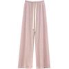 Plush, Knitted Pants, Women's Pants, Plush, Thickened, High Waisted Pants, Loose, Casual Pants, Straight Leg Pants, Wide Leg Pants