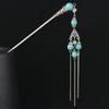 Handmade original design antique fringed hairpin long step hairpin hairpin hairpin head jewelry female