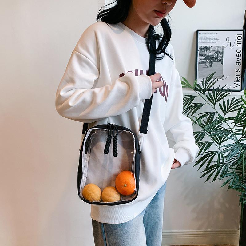 Nylon Casual Fashion Small Square Shoulder Bag With Zipper Closure For Daily Use