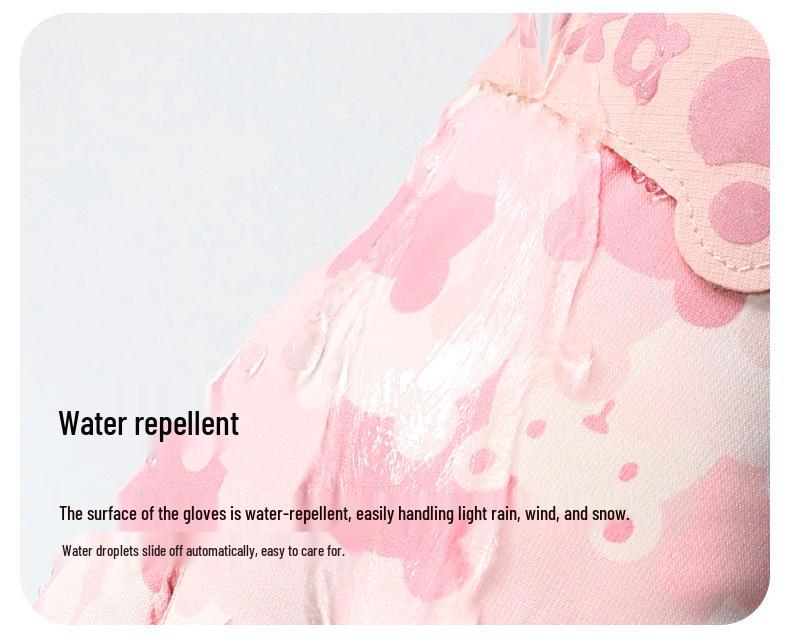 Children's Warm Waterproof Winter Ski Gloves, Non-Slip, Fleece-Lined for Ice Skating and Snow Play