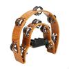 Double Row Tambourine Half Moon Portable Drum Parts Metal Percussion Instrument for
