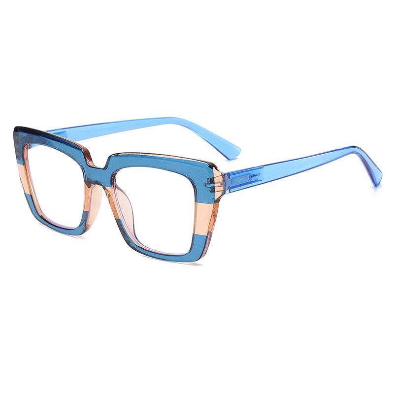 European and American large frame spring temple reading glasses in the elderly fashion anti-blue reading glasses