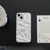 Three-dimensional high-end pearl white pleated pattern for iPhone17Pro max Apple 16 mobile phone case 15/14