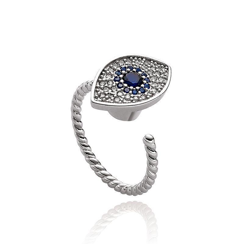 Všestranný otočný prsten se zirkony postříbřený – Ulevte úzkosti a stresu