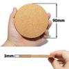 Cup Mat Natural Round Wooden Pad Durable Non-Slip Cork Coaster Tea Coffee Mug Drinks Holder for Table Decor DIY Tableware