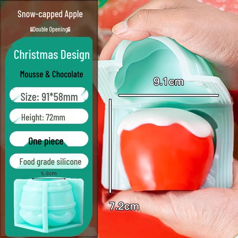 Silicone Christmas Sleigh Mold: Food-Grade Chocolate Shells for Fun Festive Cake and Mousse Decorations