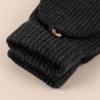 Warm Touch Screen Gloves for Winter Knitting, Cycling, Outdoor Activities, Finger Leakage, Flip Cover, Men's and Women's Thick and Plush Thick Gloves