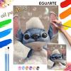 Stitch Bubble Bath Oil Paint by Numbers Painting Kit Handmade Diy Home Decoration Gift