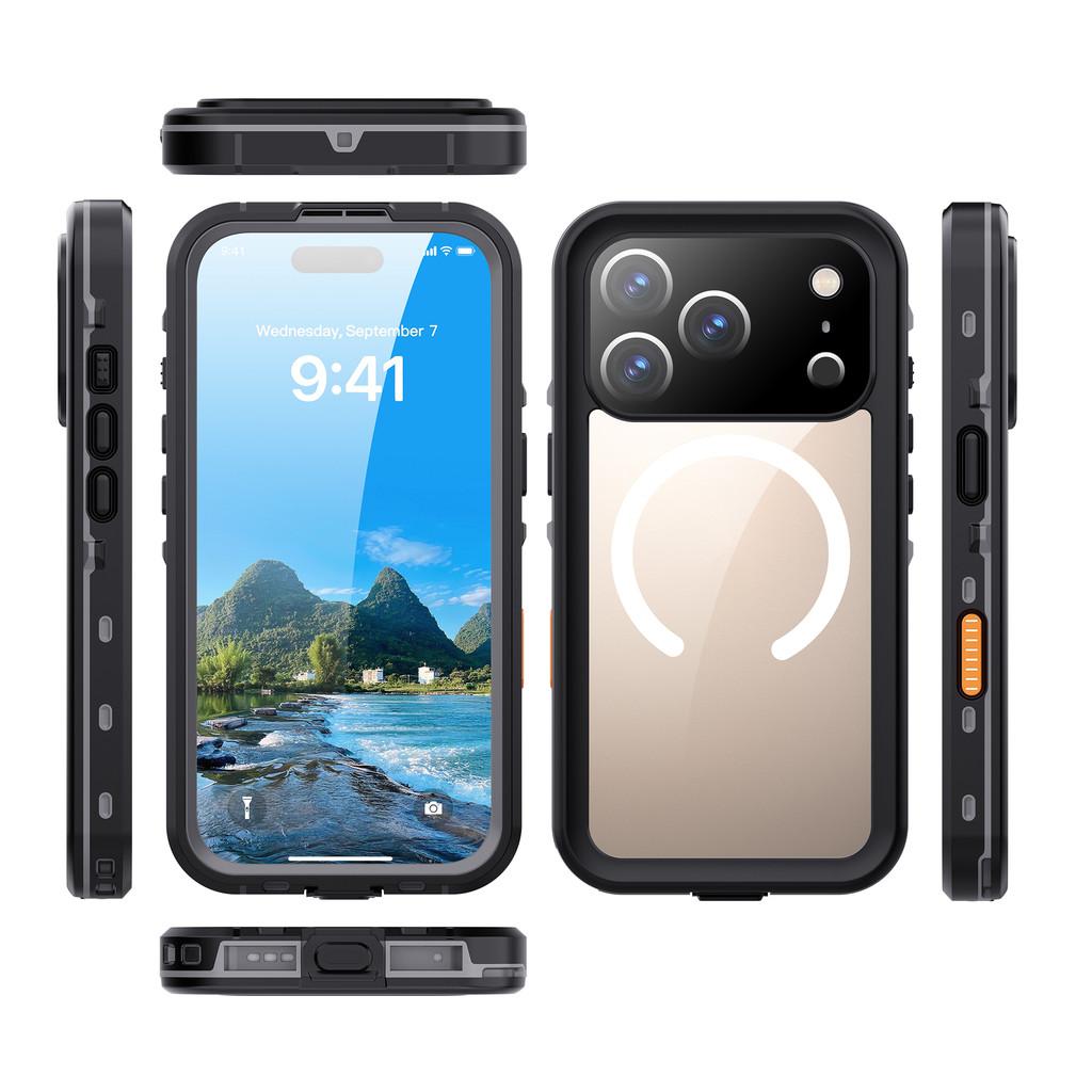 For iPhone 17/17 Air/17 Pro/17 Pro Max IP68 Waterproof Phone Case 360 Full Coverage Screen Protection Underwater Diving Case iPhone Shockproof Cover